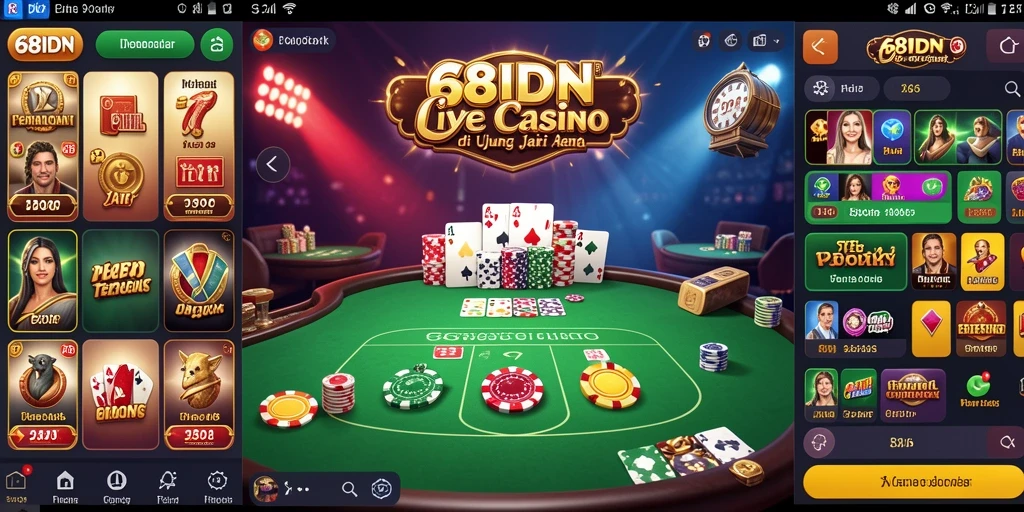Gambar aksi dalam permainan Live Casino 68IDN yang mendebarkan.