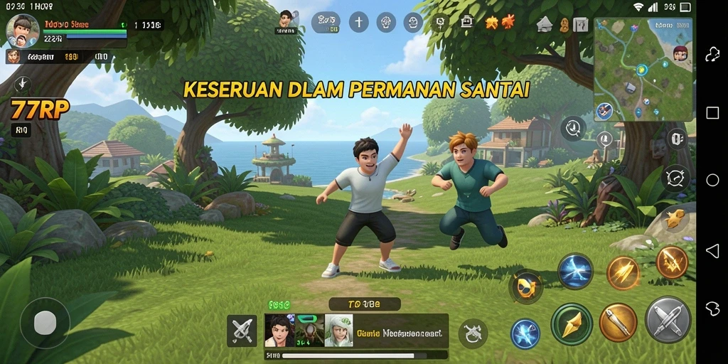 Menampilkan gameplay santai dan menarik dari 77RP.