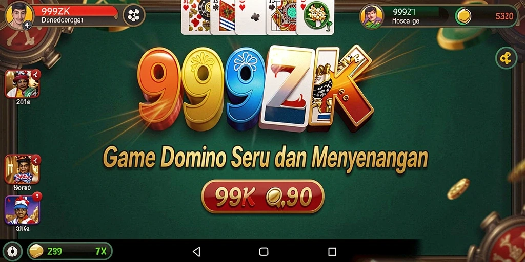 Tampilan gameplay seru dalam 999ZK, menunjukkan aksi Domino yang mendebarkan.