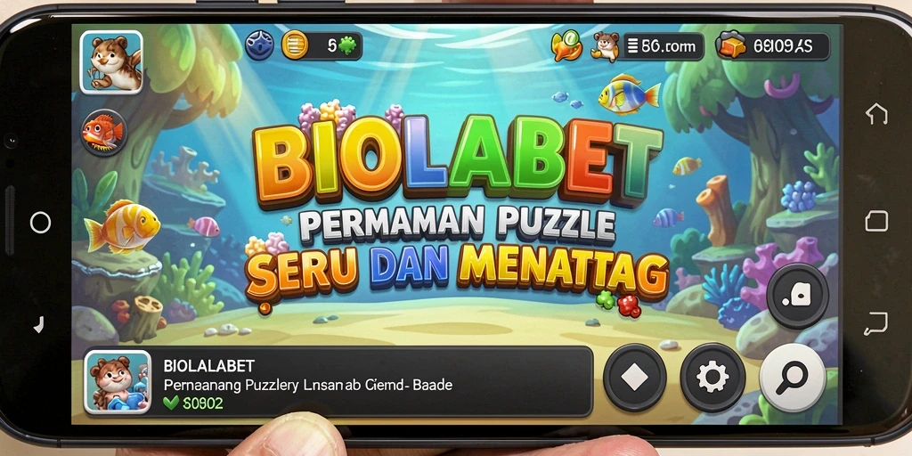 Tampilan menarik dari gameplay BIOLABET yang menguji logika.