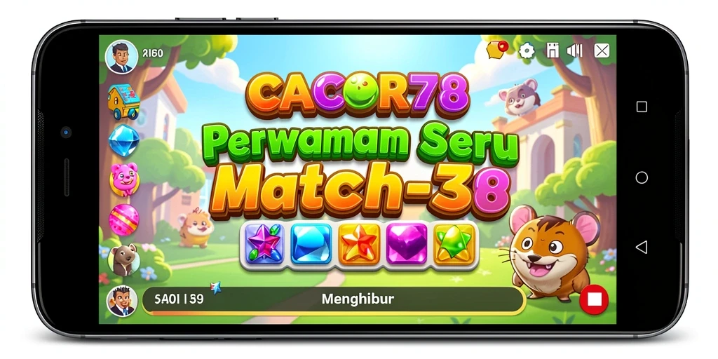 Tampilan menarik dari gameplay CACOR78 saat mencocokkan permata.