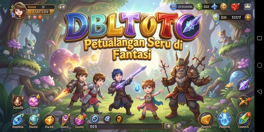 Tangkapan layar utama DBLTOTO menampilkan pemain menjelajahi dunia yang menakjubkan.