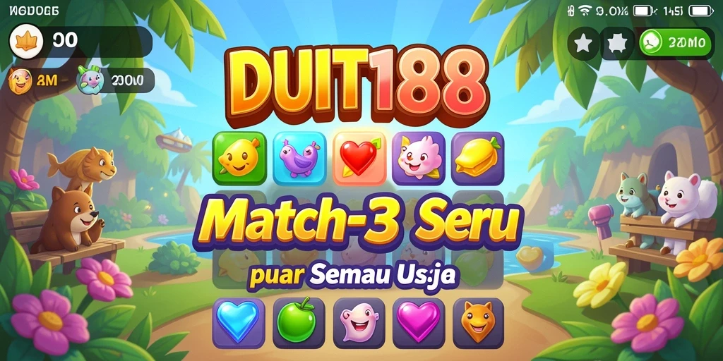 Tampilan gameplay seru dan penuh warna dalam DUIT188.