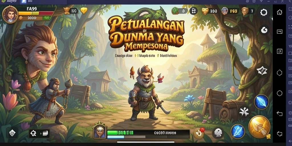 Tangkapan layar FA99 yang menampilkan aksi seru dalam petualangan.