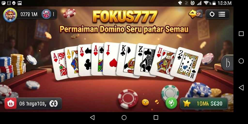 Gameplay seru Domino di FOKUS777 menanti Anda.