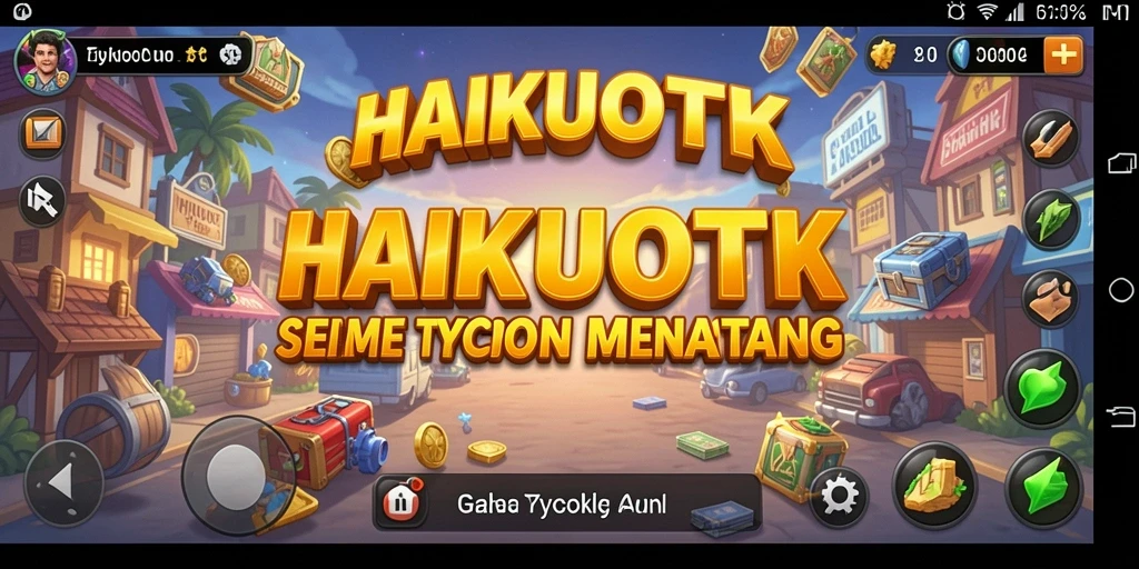 Screenshot HAIKUOTK menampilkan gameplay pengelolaan bisnis yang mendebarkan.