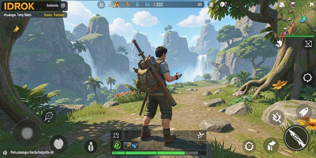 Tampilan gameplay menakjubkan di dunia terbuka IDROK.