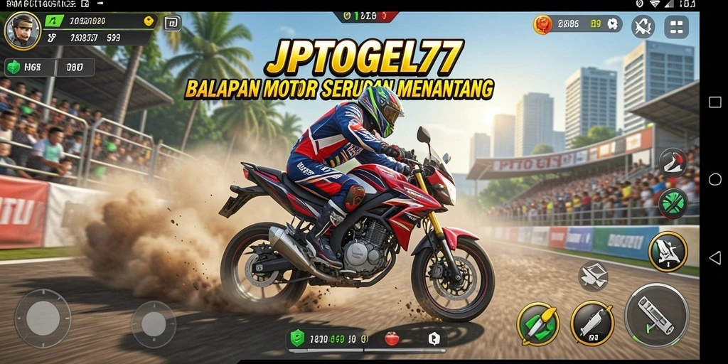Gameplay seru balapan motor di JPTOGEL77.