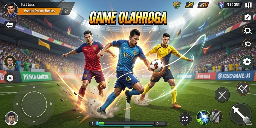 Tampilan gameplay K234 yang mengasyikkan dalam berbagai mode olahraga.