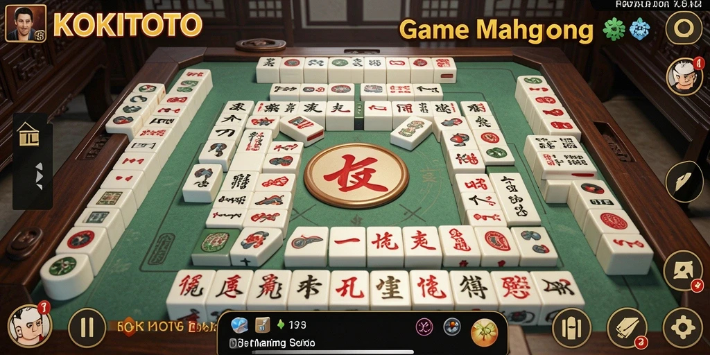 Gameplay KOKITOTO dengan grafis Mahjong yang menarik.