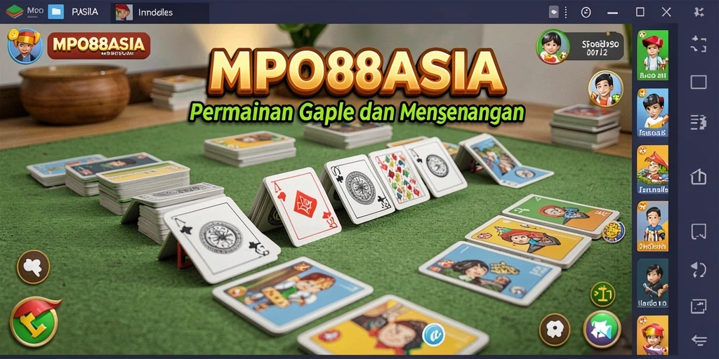 Tampilan gameplay seru MPO88ASIA dalam permainan Gaple.