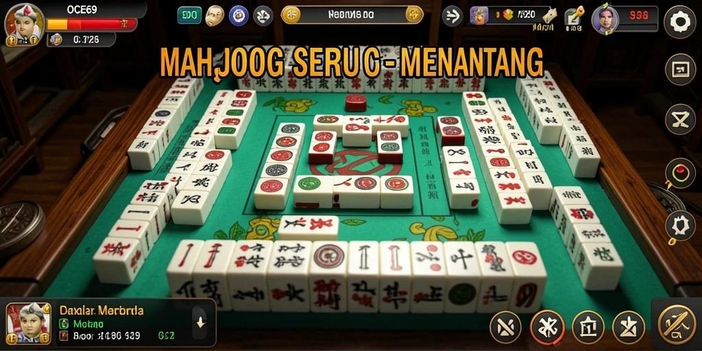 Gameplay OCE69 yang menampilkan tantangan Mahjong yang seru.