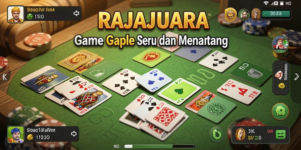 Tampilan gameplay Gaple yang seru dan menantang di RAJAJUARA.