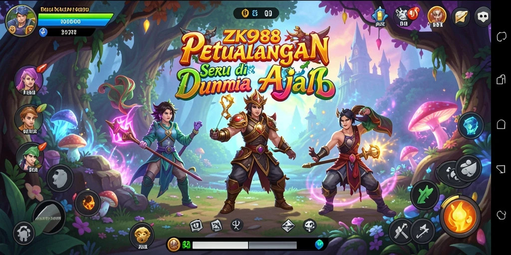 Gameplay menakjubkan ZK988 di dunia petualangan yang penuh warna.